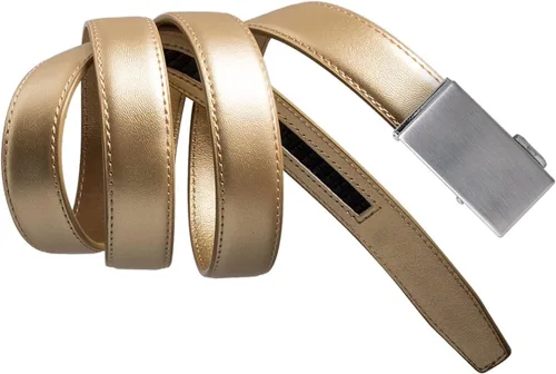 Vista 57 de Mission Belt Cinturón de trinquete de cuero para mujer, colección de cuero de 1.181 in oro/cuero negro
