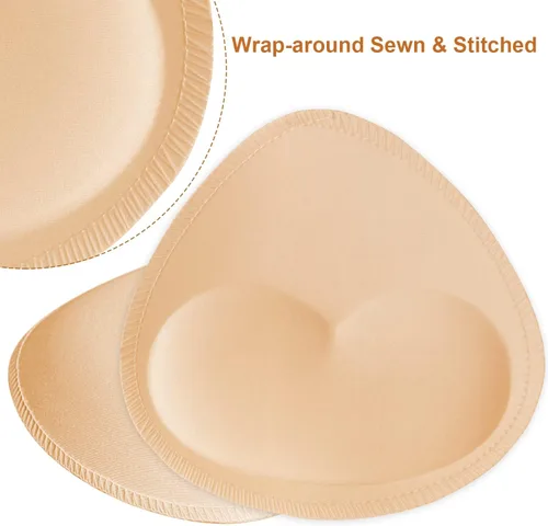 Vista 3 de TopBine Removable Bra Pads Inserts Women's Comfy Sports Cups Bra Insert for BIkini Top Swimsuit