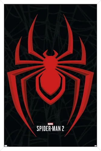 Vista 14 de Trends International Marvel's Spider-Man 2 - Póster de pared con icono de Miles Morales, 22.4 pulgadas de largo x 14.7 pulgadas de ancho, versión