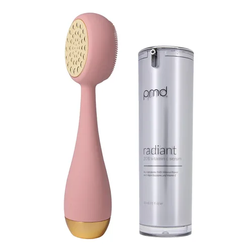 Vista 16 de Clean Pro - Electric Facial Cleansing Brush, Smart Facial Device with Silicone Brush & Heated Anti-Aging Aluminum, Gemstone, Precious Metal Massager