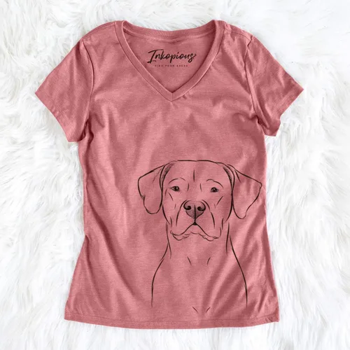 Vista 2 de Bare Rufio The Dogo Argentino Dog Triblend Camiseta