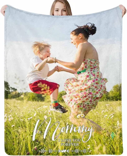 Vista 10 de Regalos para papá, manta de regalo personalizada con imagen, manta personalizada para el Día del Padre con foto, manta personalizada de cumpleaños