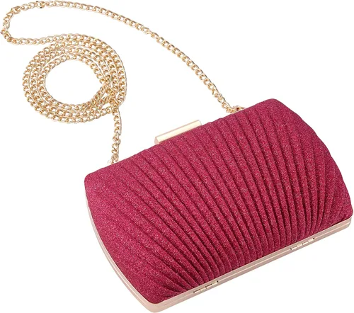 Vista 5 de Bolso de mano dorado, bolsos de mano dorados para mujer, para noche, boda, cóctel, fiesta, bolsa de noche, bolso cruzado de hombro