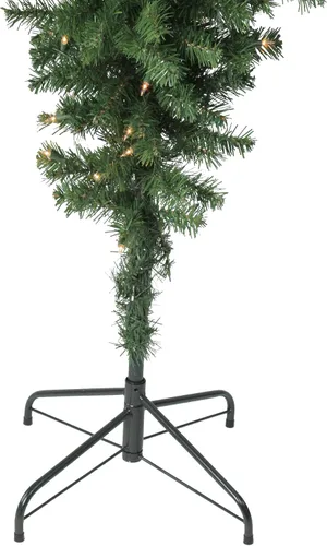 Vista 3 de Northlight Árbol de Navidad artificial de abeto mediano preiluminado de 5.5 pies, luces transparentes
