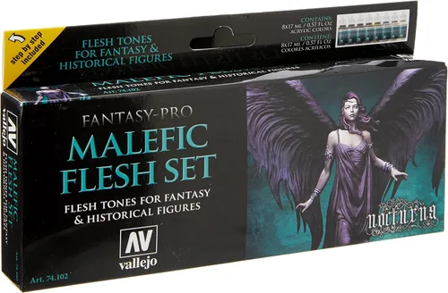Vista 3 de Vallejo - Juego de Pintura Acrílica Pro Nocturna Rojo Carmesí Tonos Rojos Ideales para Figuras de Fantasía e Históricas Colores de Alta