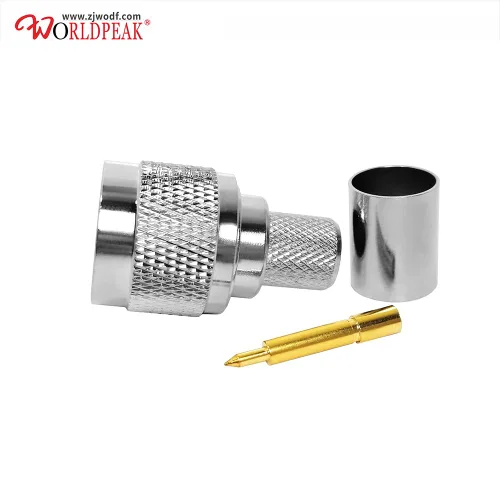 Vista 3 de Conector coaxial N Conector macho Conectores de crimpado para cable coaxial RG213
