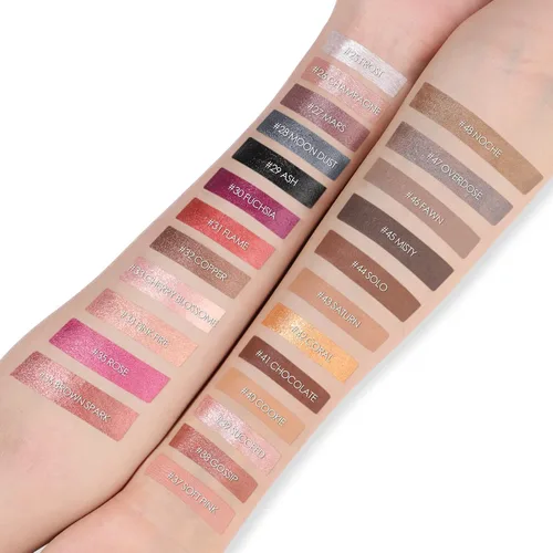 Vista 8 de FOCALLURE - Sombra de ojos en barra cremosa, brillante y mate, lápiz iluminador suave para mujeres, maquillaje de sombra de ojos y delineador
