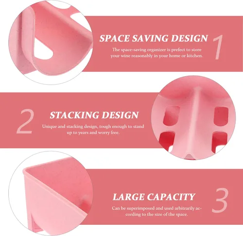 Vista 3 de Zerodeko 4pcs Stackable Can Rack Organizer Drink Storage Rack for Wine Beer and Soda Space-Saving Design for Home and Kitchen Organization