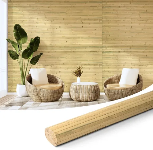 Vista 30 de Art3d - Panel de bambú natural para decoración de pared interior, panel de revestimiento de poste, techo, muebles, gabinete, oficina, 12 x 96