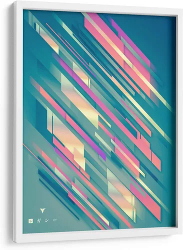 Vista 7 de Canvas Lab LEGACY by Nix 11 x 15 in Fine Art Framed Print, Frame Color: Black, With Mat Abstract, Colorful, Patterns, Modern, Geometric