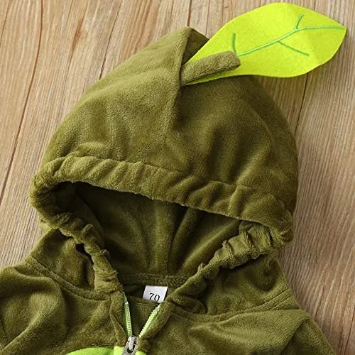 Vista 3 de Lindo disfraz de aguacate de halloween unisex para bebés y niños pequeños disfraces de terciopelo