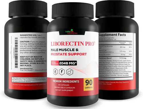 Vista 4 de Liborectin Pro - Soporte de próstata - Promueve la función saludable de la próstata con vitamina D, zinc, té verde - Potente fórmula de próstata