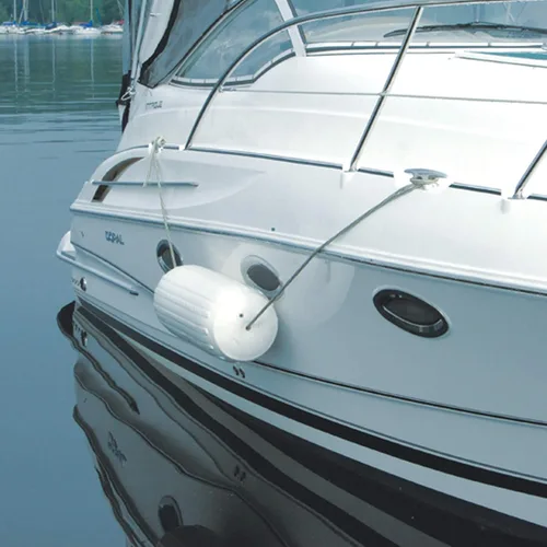 Vista 5 de Defensa para barco con diseño de vinilo inflable Taylor Made Products Big B con tubo para soga central Negro