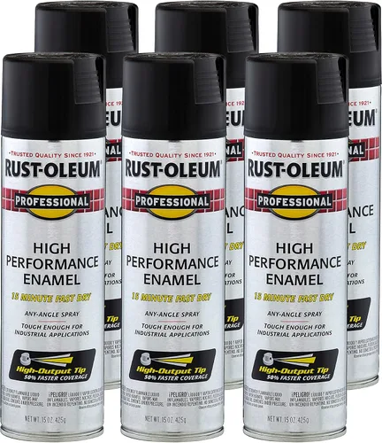 Vista 10 de Rust-Oleum 7515838 Pintura en aerosol de esmalte profesional de alto rendimiento, 14 onzas, aluminio