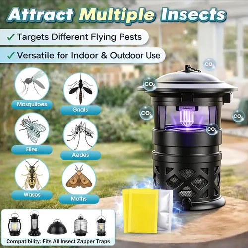 Vista 5 de Paquete de 3 señuelos atractantes de mosquitos, repuesto de cebo de mosquito amarillo compatible con todas las trampas para exterminadores