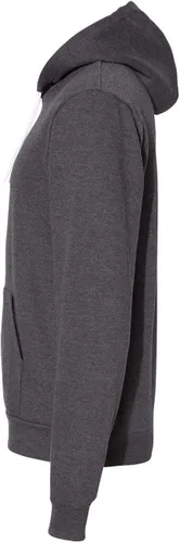 Vista 3 de American Apparel Sudadera con capucha de manga larga de vellón flexible para hombre, Blanco, XXS