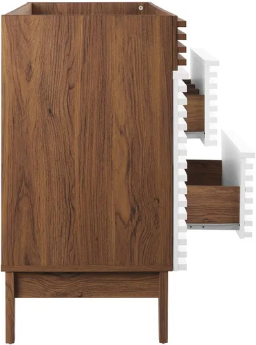 Vista 88 de Modway Render 23.5" tocador de baño en nogal (lavabo no incluido)