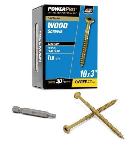Vista 17 de Power Pro Tornillos de madera para exteriores de alta calidad, tornillos de cubierta multiusos #8 x 1-1/2 pulgadas para proyectos al aire libre
