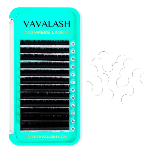 Vista 13 de VAVALASH Extensiones de pestañas de cachemira de 0.03/0.05/0.07/0.15 pulgadas, extensiones de pestañas rizadas de alta calidad, B, L J, suaves