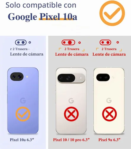 Vista 2 de GVIEWIN Funda para Google Pixel 10a con protector de pantalla