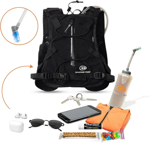Vista 3 de Orange Mud Endurance Pack V3.0 Chaleco para Correr – Mochila de Hidratación de 2L para Trail Running, Senderismo y Ciclismo – Malla Ligera