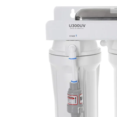 Vista 4 de iFilters Sistema de bebida debajo del fregadero de 4 etapas con regulador UV y agua
