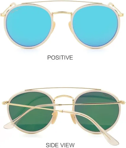 Vista 6 de CONRAD RONTGEN - Gafas de sol redondas retro para mujeres y hombres, protección UV400