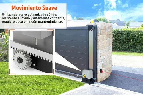 Vista 2 de Blütezeit Abridor automático de puerta corredera de 1800 libras, motor de accionamiento de estante de 370 W con 2 controles remotos y sensor