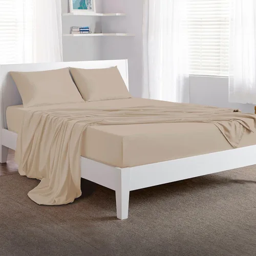 Vista 8 de Bedgear Juego de sábanas básicas, sábanas ligeras y transpirables, incluye sábana bajera, sábana encimera, 1 funda de almohada, cómodo, más fresco