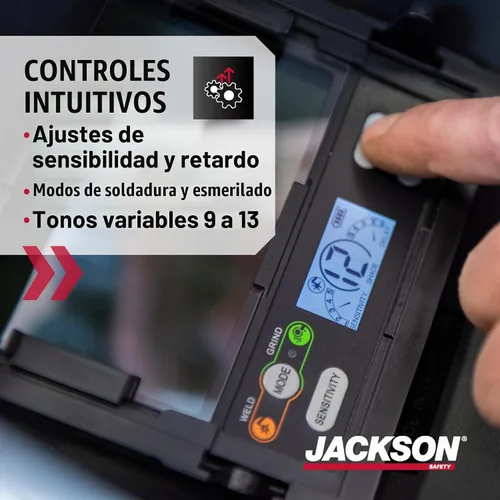 Vista 6 de Jackson Safety Insight - Casco de soldadura ADF, ultraligero, capucha de soldadura de oscurecimiento automático con diseño de carcasa HLX, ANSI