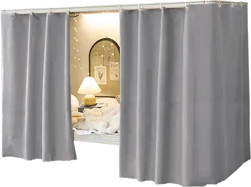 Vista 20 de Cortinas de gasa bonitas genéricas para litera con dosel de cama con encaje, 2 paneles, aguacate