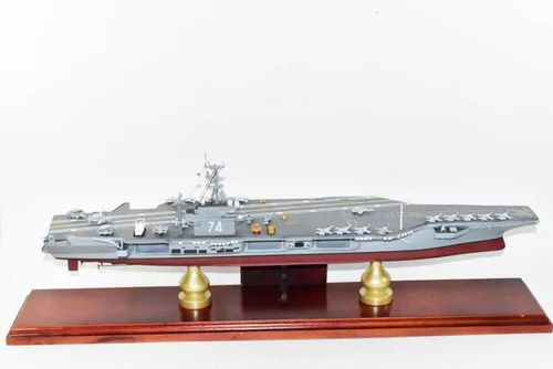 Vista 5 de USS John C Stennis CVN-74 Nimitz Class Carrier Modelo, azul marino, caoba, 24 pulgadas, Clase Nimitz