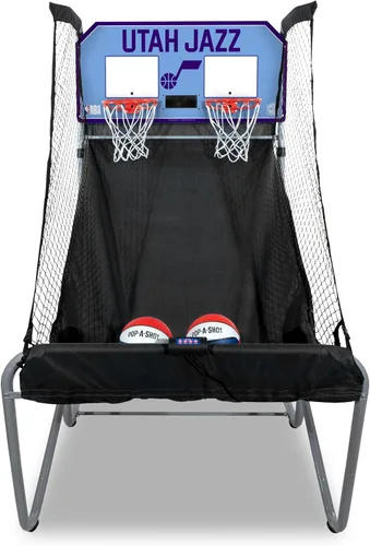 Vista 13 de Pop-A-Shot - Home Dual Shot Arcade Basketball Game with NBA Graphics l Sensor Scoring l 16 Game Modes l 7 Balls l Foldable Storage l for All NBA Fans
