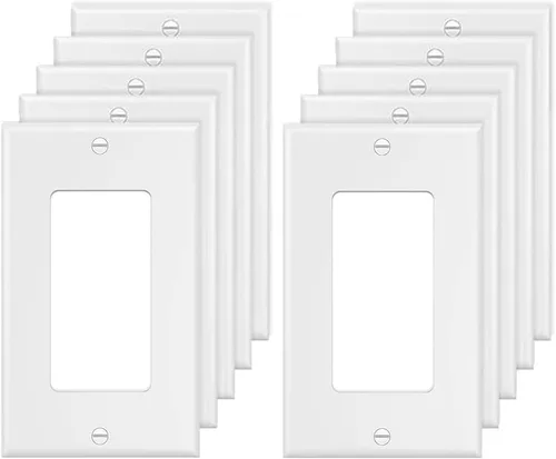 Vista 7 de Placa de pared Decora sin tornillos de 4 segmentos, placa frontal eléctrica para interruptor de luz, interruptor inteligente, receptáculo