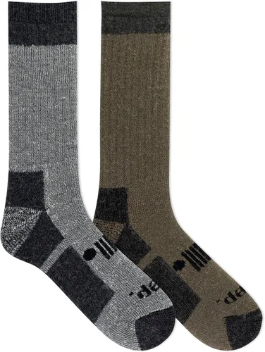 Vista 2 de Jeep Mens Performance Wool Hiking Crew Socks - 2 Pair Pack - Heavyweight Cushioned Comfort