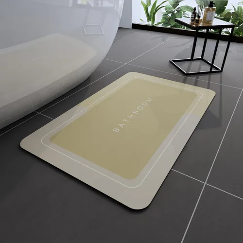 Vista 88 de Tapetes de baño antideslizantes de secado rápido, tapetes de baño de goma súper absorbentes para debajo de la puerta, tapetes de baño para baño, Azul