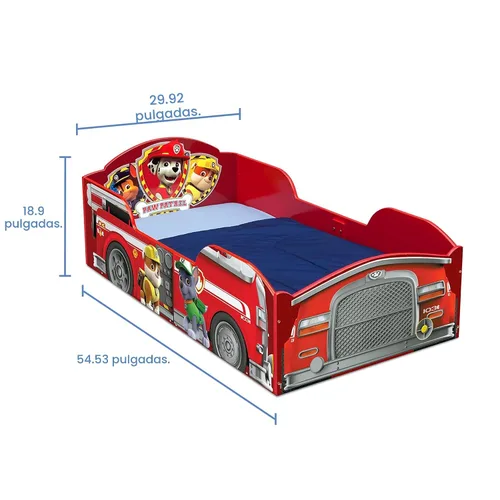 Vista 7 de Delta Children - Cama de madera para niños pequeños, certificado Greenguard Gold, modelo PAW Patrol de Nick Jr