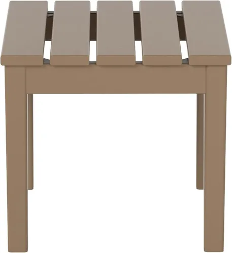 Vista 4 de Ashore - Mesa auxiliar Adirondack moderna para patio al aire libre, madera envejecida Side Table for Hot Tub, Patio Furniture, Garden & Balcony