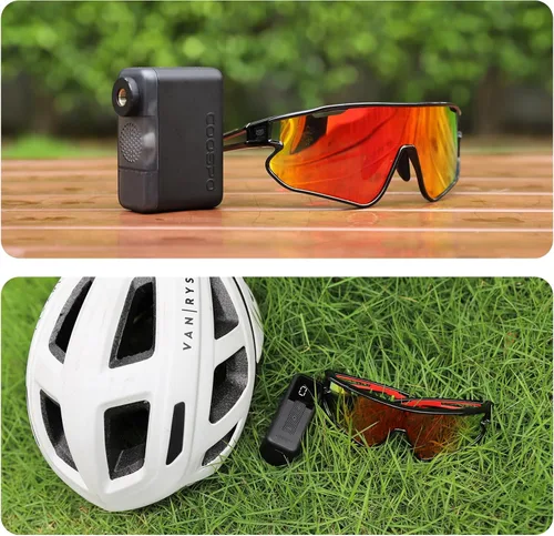 Vista 5 de COOSPO AP-X1 Mini bomba eléctrica para bicicleta, 120 PSI, medidor digital