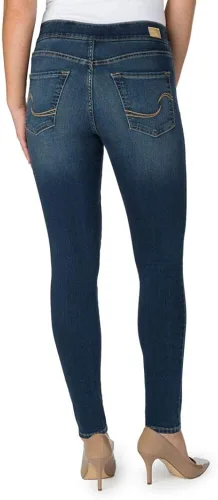 Vista 3 de Signature by Levis Strauss Co Gold Label Jeans ajustados para mujer sin botones ni cierre con diseño totalmente modelador tallas estándar y grandes
