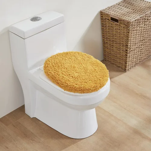 Vista 605 de Better Trends - Juego de 2 alfombras de baño 100% algodón, extra suaves, con borlas, de 17" x 24", alfombra de baño superabsorbente y reversible