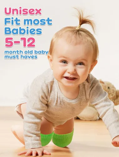 Vista 11 de BOSONER Rodilleras antideslizantes para bebés, rodilleras unisex para bebés y niños pequeños, 5 pares
