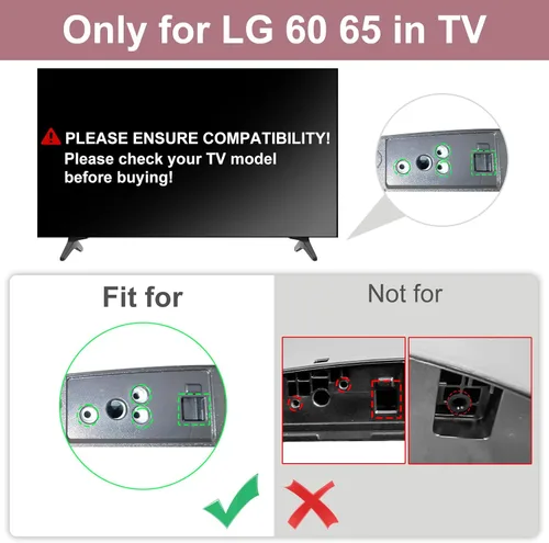 Vista 3 de Soporte para patas de TV LG, patas de soporte de TV para LG TV Stand 60UM/65UM/60UN/65UN 65UM6900 65UM6950 65UM7100 65UM7300 65UN7300 65UN6950