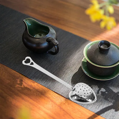 Vista 5 de 10pcs filtro de té colador de té herramienta de té infusor de té colador en forma de corazón infusor de té