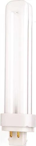 Vista 2 de Satco S8337 2700K 26-W G24q-3 Base T4 Quad Tubo de 4 pines para balastos electrónicos y de atenuación, blanco cálido, 1 unidad (paquete de 1)
