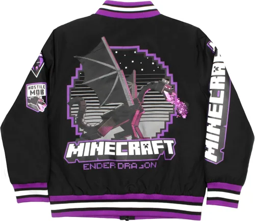 Vista 2 de Minecraft Chaqueta bomber para niños, chaqueta bomber para niños