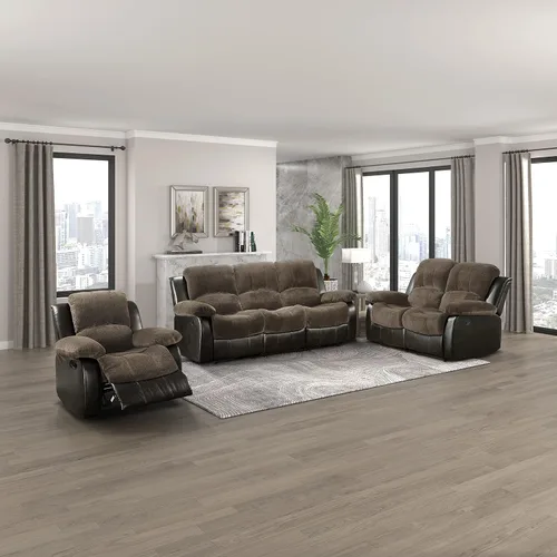 Vista 18 de Lexicon Humphreys Wall-Hugger - Juego de sala de estar reclinable manual, 2 piezas, color negro