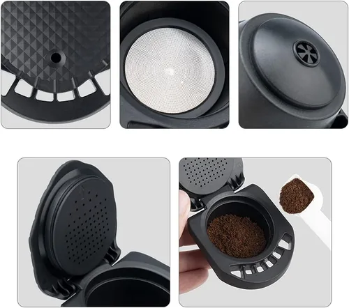 Vista 5 de i Cafilas Adaptador de café reutilizable para Dolce Gusto, convertidor recargable compatible con Piccolo XS/Genio S, bricolaje tu café en polvo 1