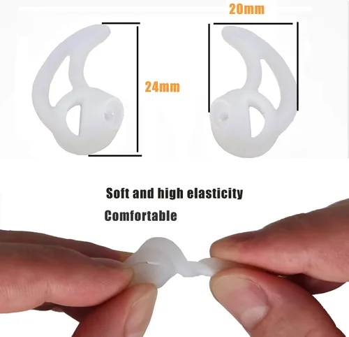Vista 2 de Molde de oreja de aleta de silicona para auricular de radio bidireccional, repuesto de molde de oreja, puntas de auriculares para auricular