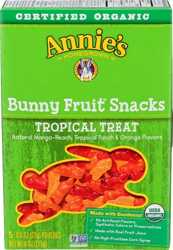 Vista 33 de Bocadillos Orgánicos Building Blocks de Annie's con Sabor a Fruta, Sabores de Frutas Variados, Sin Gluten, 10 Bolsas, 7 oz Formas de bloques
